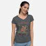 I Am One With Nature-Womens-V-Neck-Tee-tobefonseca