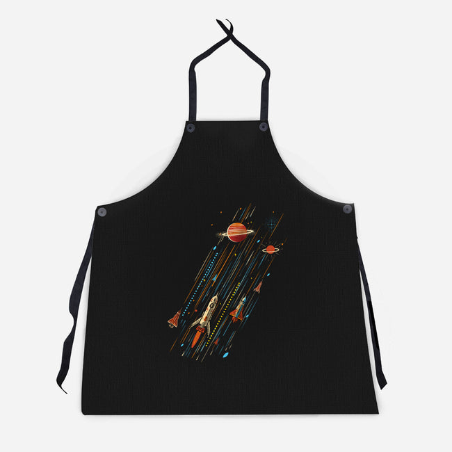 Space Travel Is Cool-Unisex-Kitchen-Apron-kharmazero