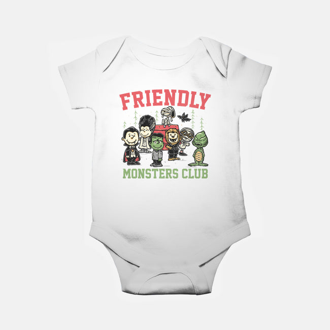 Friendly Monsters Club-Baby-Basic-Onesie-momma_gorilla