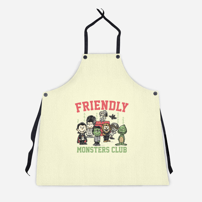 Friendly Monsters Club-Unisex-Kitchen-Apron-momma_gorilla