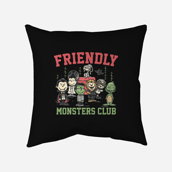 Friendly Monsters Club-None-Removable Cover-Throw Pillow-momma_gorilla