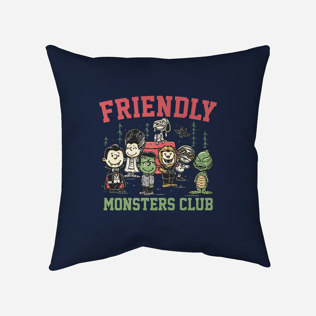 Friendly Monsters Club-None-Removable Cover-Throw Pillow-momma_gorilla