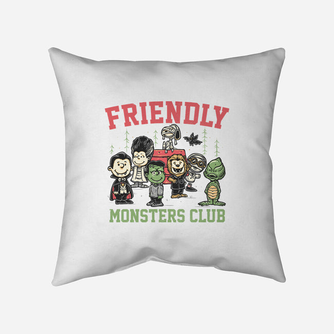 Friendly Monsters Club-None-Removable Cover-Throw Pillow-momma_gorilla