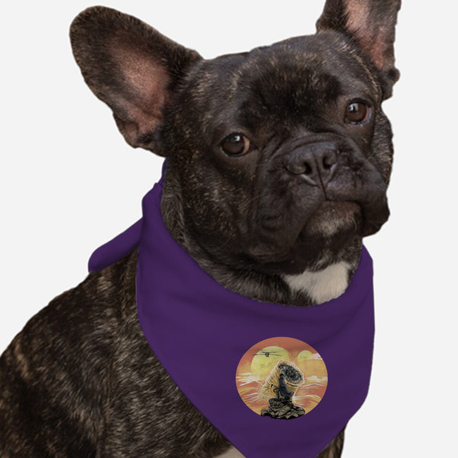 Wanderer Above The Sea Of Sand-Dog-Bandana-Pet Collar-zascanauta