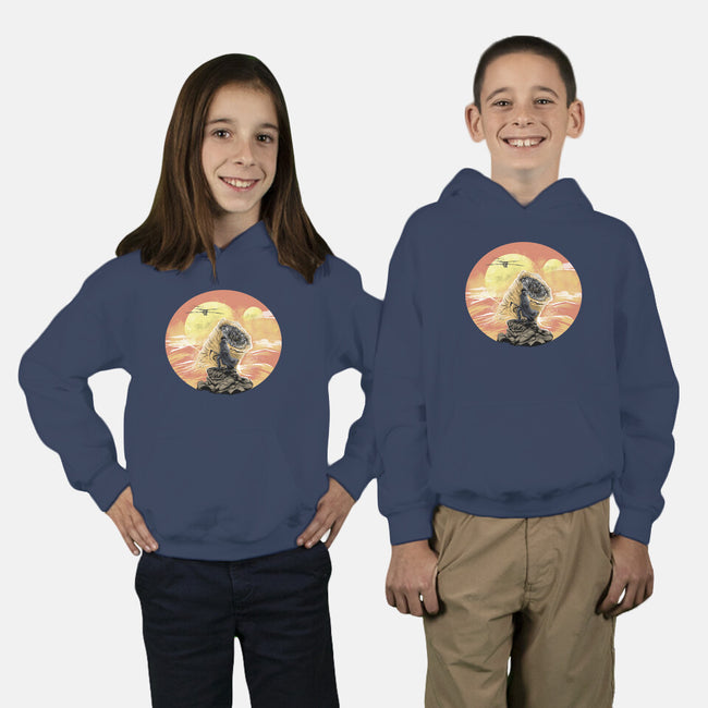 Wanderer Above The Sea Of Sand-Youth-Pullover-Sweatshirt-zascanauta