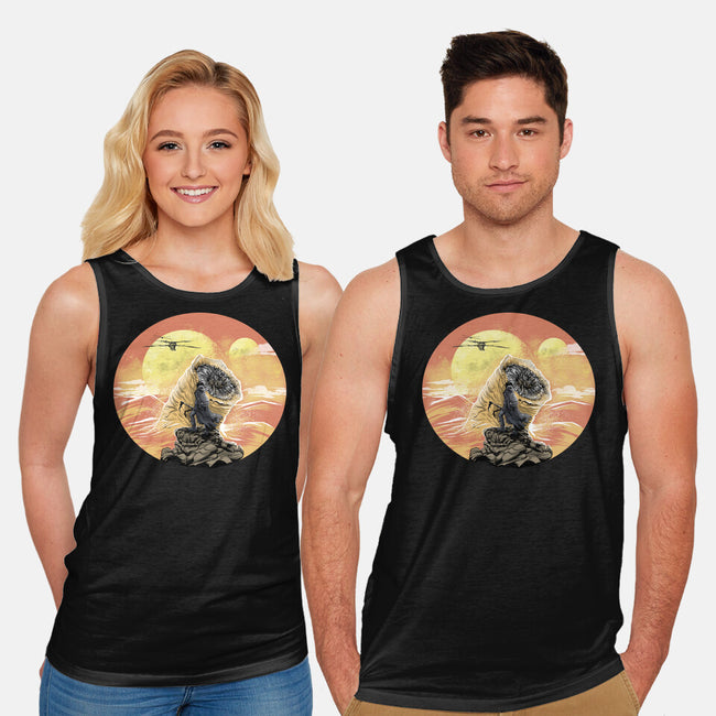 Wanderer Above The Sea Of Sand-Unisex-Basic-Tank-zascanauta