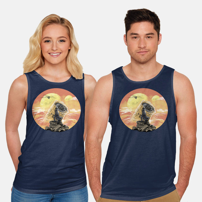 Wanderer Above The Sea Of Sand-Unisex-Basic-Tank-zascanauta