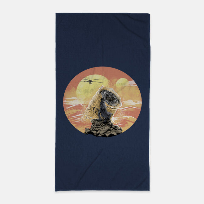 Wanderer Above The Sea Of Sand-None-Beach-Towel-zascanauta