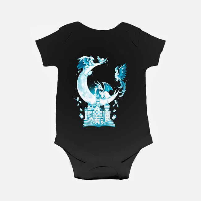 Magic Landscape Moon-Baby-Basic-Onesie-Vallina84