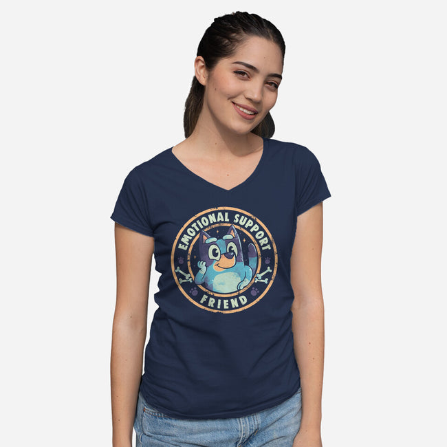 Emotional Support Friend-Womens-V-Neck-Tee-Arigatees