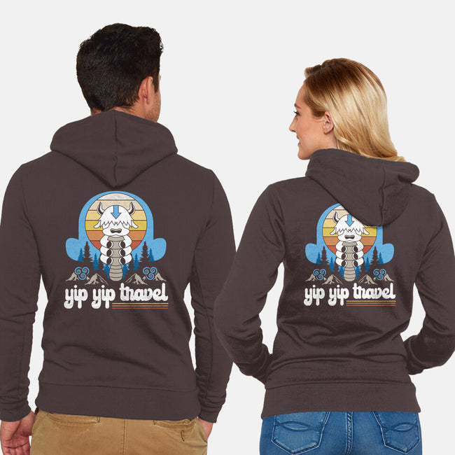 Yip Yip Travel-Unisex-Zip-Up-Sweatshirt-Logozaste