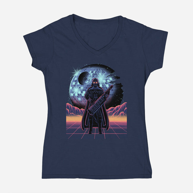 Synth Lord-Womens-V-Neck-Tee-rmatix