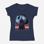 Synth Lord-Womens-V-Neck-Tee-rmatix