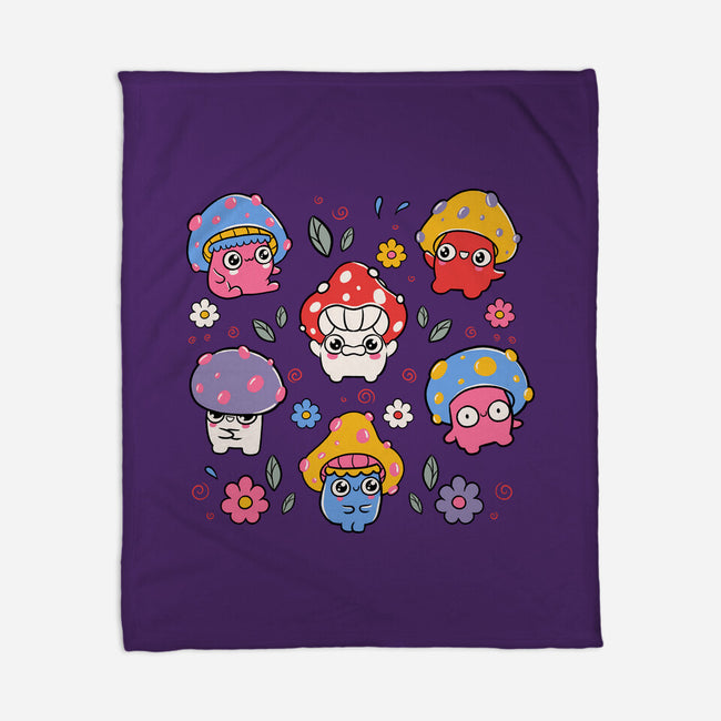 Cute But Psychedelic Mushrooms-None-Fleece-Blanket-tobefonseca