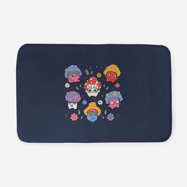 Cute But Psychedelic Mushrooms-None-Memory Foam-Bath Mat-tobefonseca