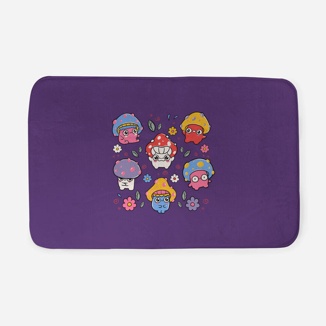 Cute But Psychedelic Mushrooms-None-Memory Foam-Bath Mat-tobefonseca