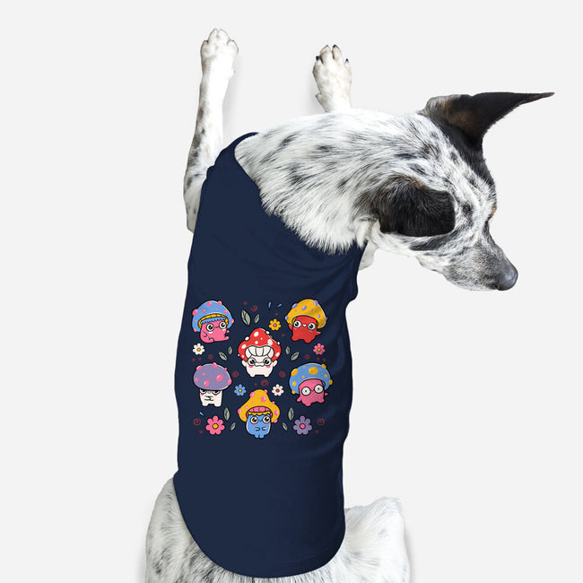 Cute But Psychedelic Mushrooms-Dog-Basic-Pet Tank-tobefonseca