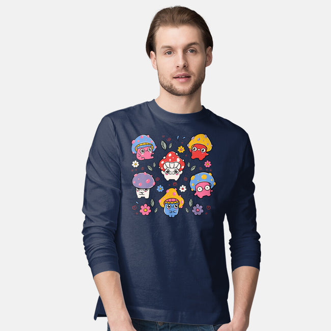 Cute But Psychedelic Mushrooms-Mens-Long Sleeved-Tee-tobefonseca