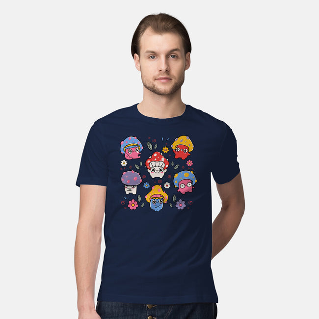 Cute But Psychedelic Mushrooms-Mens-Premium-Tee-tobefonseca