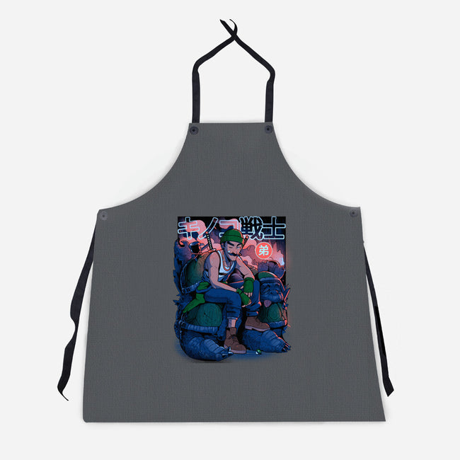 Green Mushroom Brother-Unisex-Kitchen-Apron-Bruno Mota