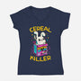 Cereal Killer Psycho Bunny-Womens-V-Neck-Tee-tobefonseca