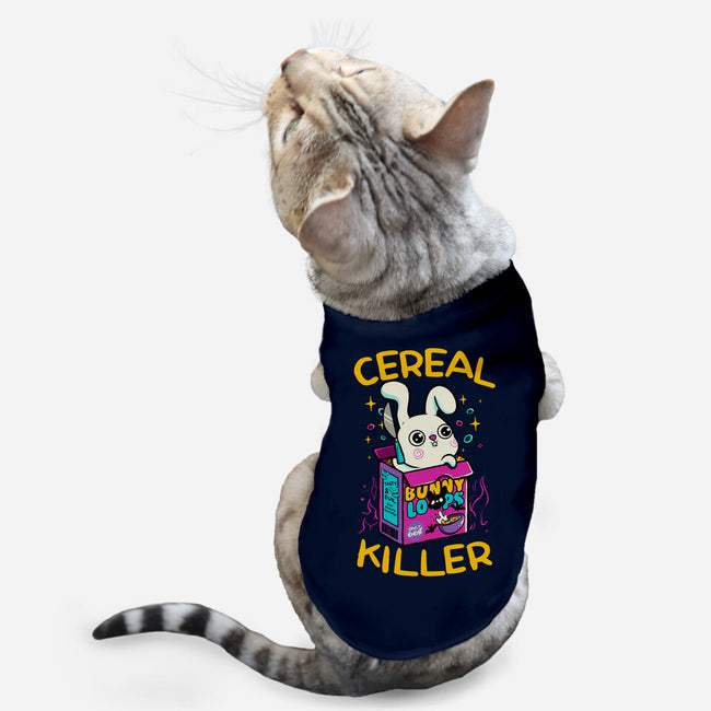 Cereal Killer Psycho Bunny-Cat-Basic-Pet Tank-tobefonseca