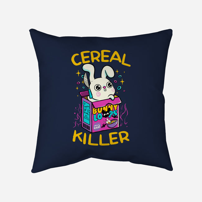 Cereal Killer Psycho Bunny-None-Removable Cover-Throw Pillow-tobefonseca