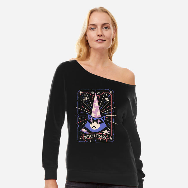 The Witch Trash-Womens-Off Shoulder-Sweatshirt-ilustrata