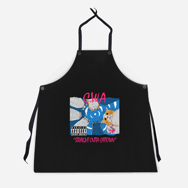 Straight Outta Cattown-Unisex-Kitchen-Apron-naomori