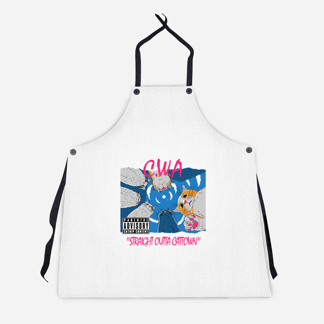 Straight Outta Cattown-Unisex-Kitchen-Apron-naomori