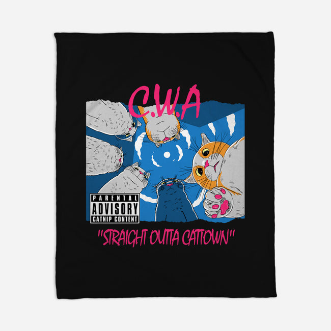 Straight Outta Cattown-None-Fleece-Blanket-naomori