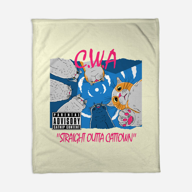 Straight Outta Cattown-None-Fleece-Blanket-naomori