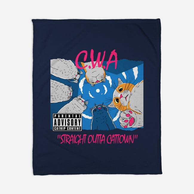 Straight Outta Cattown-None-Fleece-Blanket-naomori