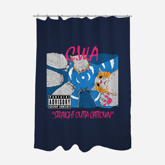 Straight Outta Cattown-None-Polyester-Shower Curtain-naomori