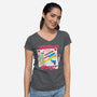 Good Guys Play-Womens-V-Neck-Tee-Nemons