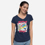 Good Guys Play-Womens-V-Neck-Tee-Nemons