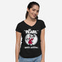 Lil Pearl-Womens-V-Neck-Tee-Nemons