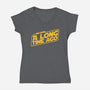 Born A Long Time Ago-Womens-V-Neck-Tee-retrodivision