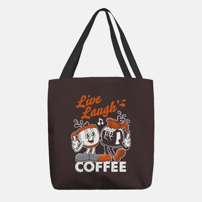 Live Laugh Coffee-None-Basic Tote-Bag-Nemons