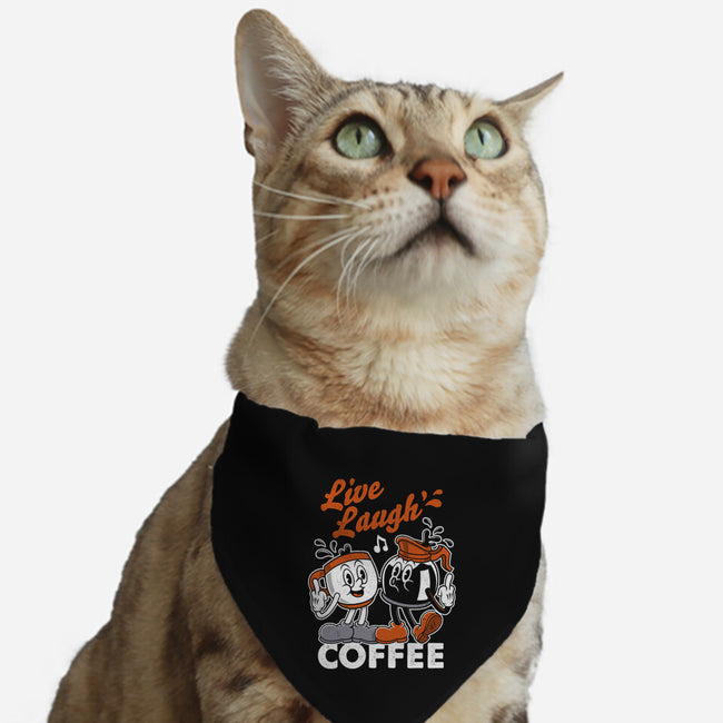 Live Laugh Coffee-Cat-Adjustable-Pet Collar-Nemons