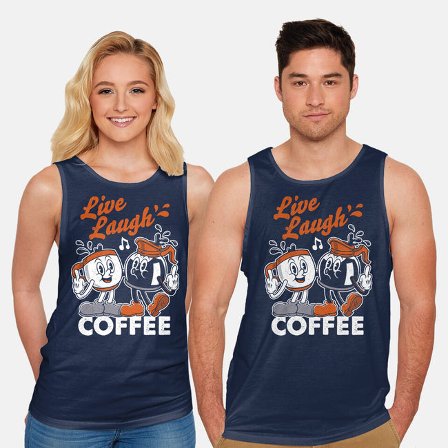 Live Laugh Coffee-Unisex-Basic-Tank-Nemons