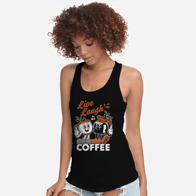 Live Laugh Coffee-Womens-Racerback-Tank-Nemons