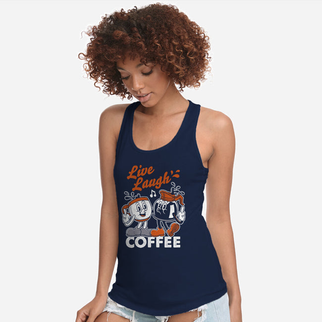 Live Laugh Coffee-Womens-Racerback-Tank-Nemons