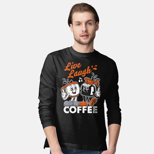 Live Laugh Coffee-Mens-Long Sleeved-Tee-Nemons