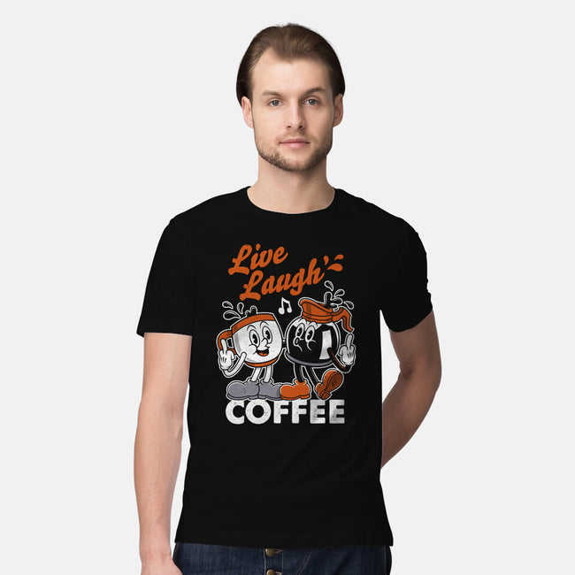 Live Laugh Coffee-Mens-Premium-Tee-Nemons