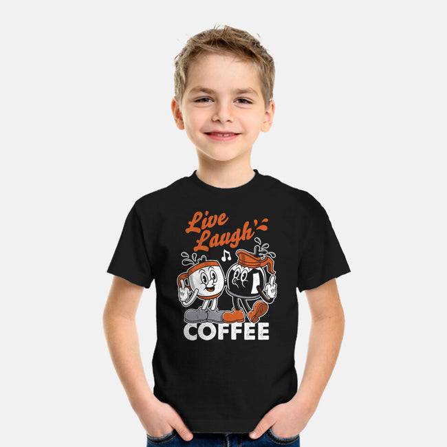 Live Laugh Coffee-Youth-Basic-Tee-Nemons