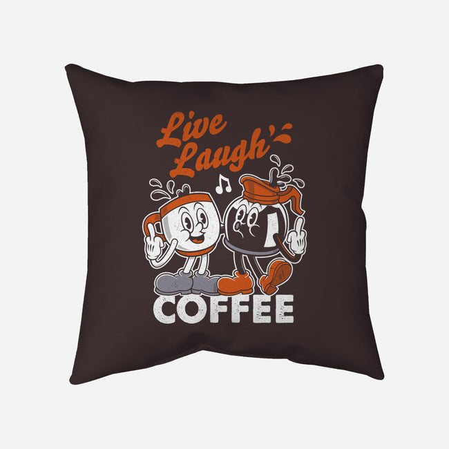 Live Laugh Coffee-None-Removable Cover-Throw Pillow-Nemons