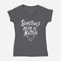 Sometimes Dead Is Better-Womens-V-Neck-Tee-Nemons