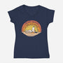 Working On My Dreams-Womens-V-Neck-Tee-zerobriant