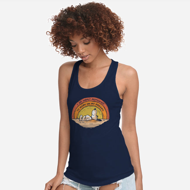 Working On My Dreams-Womens-Racerback-Tank-zerobriant